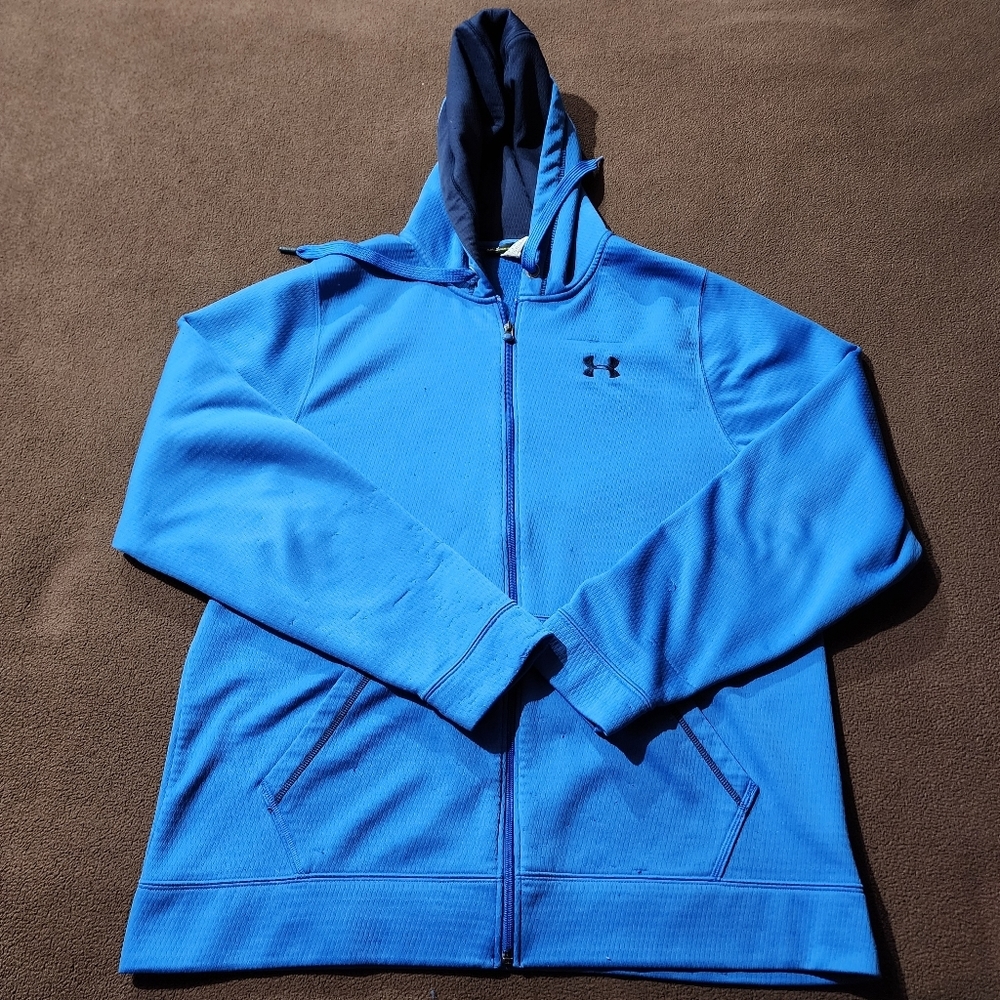 Under Armour Men's Blue Full-Zip Hoodie Size Large